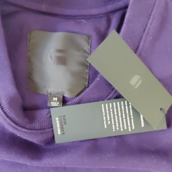 G-Star Raw Men's Logo Sweater Med Oversized Long Sleeve Graphic Sweatshirt NEW - Picture 2 of 13